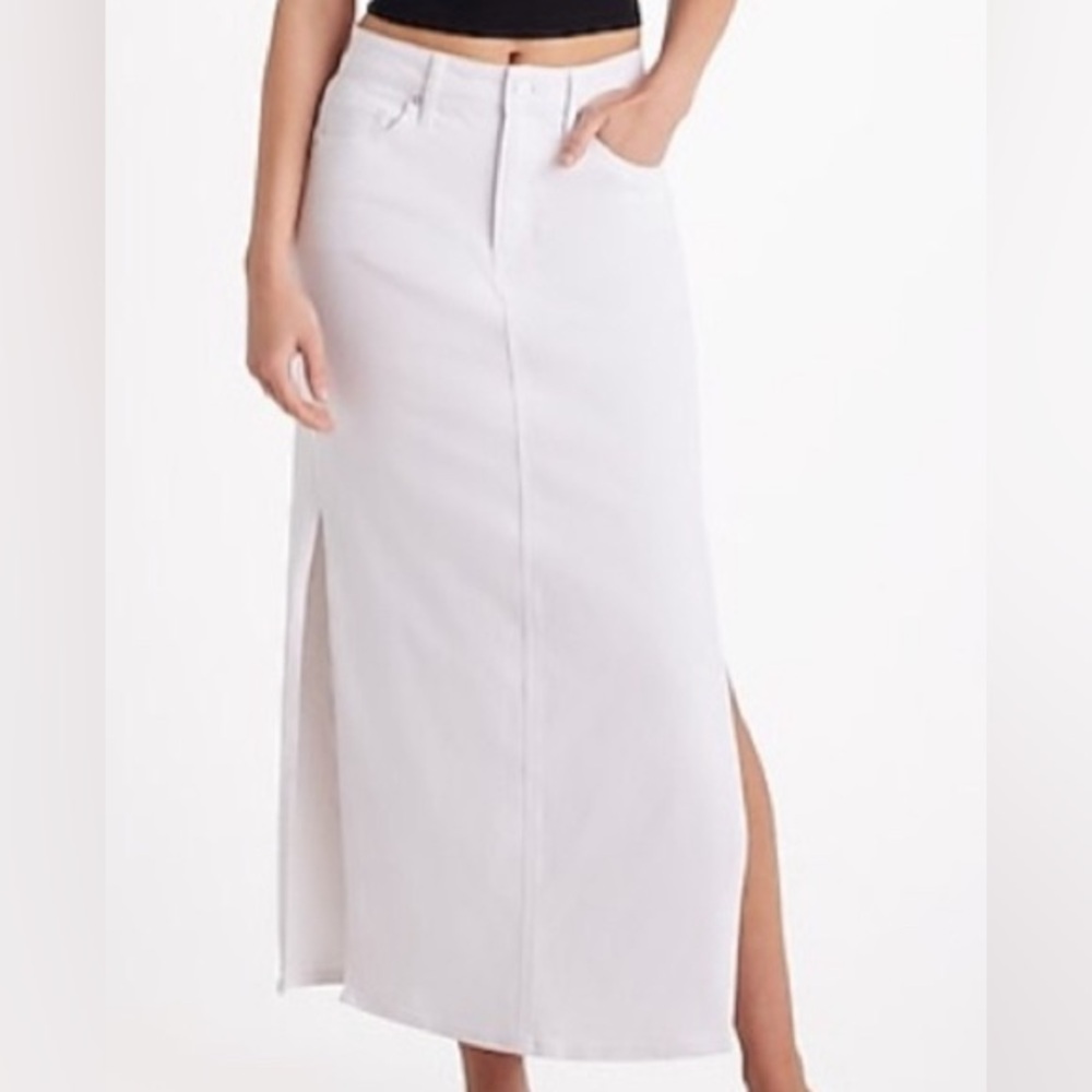 Express White Denim Skirt